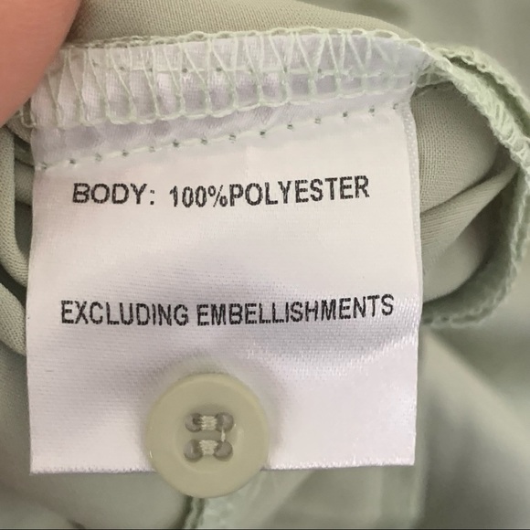 Princess Polly Sage Green Satin Long Sleeve Button Twist Cut Out Shirtdress - Picture 10 of 12